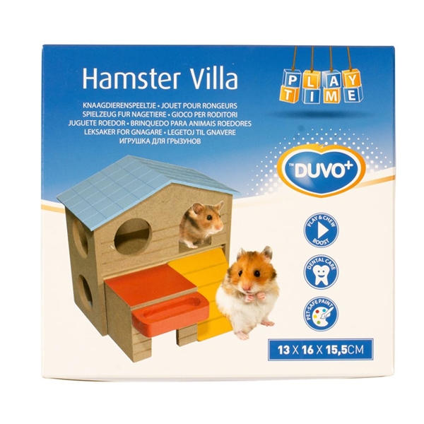 Duvo Hamster Villa luksuzna drvena vila za male životinje 13x16x15,5cm